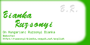 bianka ruzsonyi business card